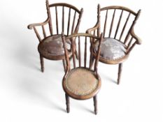 Three 19th-century chairs