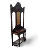 A 20th-century mahogany hall stand