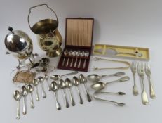 A silver plated egg coddler, a silver plated ice b