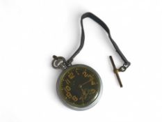A Waltham military issue open face pocket watch i