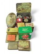A selection of 20th-century tins including cigaret