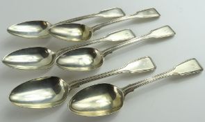 Six George IV dessert spoons