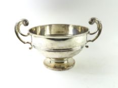 An Edwardian silver rose bowl