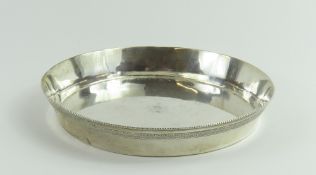 An Egyptian silver high-sided tray