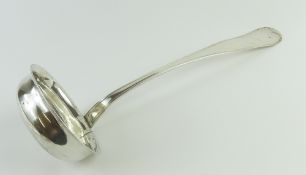 A Danish silver sauce ladle