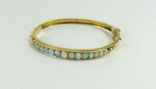 A Victorian or early 20th century white opal set h