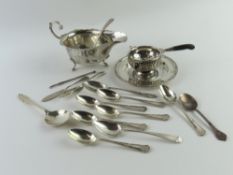 A collection of mixed silverwares