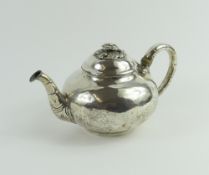 A Danish silver teapot