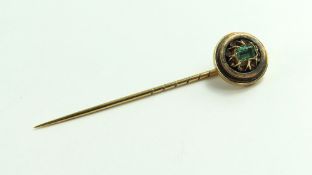 A 19th or early 20th century stock pin, the round