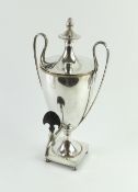 A silver-plated Russian style samovar