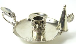 A George III silver chamber stick