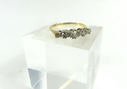 An early 20th century old cut diamond five stone r