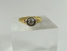 An early to mid-20th century diamond solitaire rin
