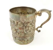 A Victorian silver christening mug
