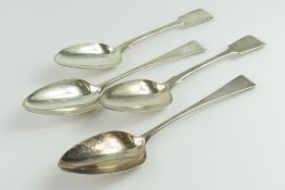 A pair of George IV silver tablespoons