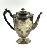 A Victorian silver coffee pot