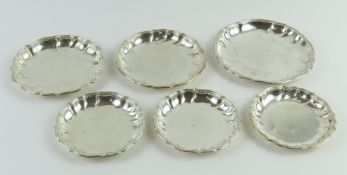 Six Danish silver dishes