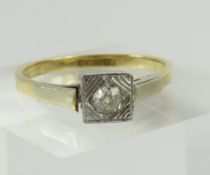 An early to mid-20th century old cut diamond singl