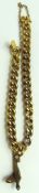 A hollow curb link bracelet with box link clasp, w