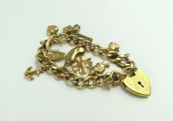 A heavy gold plated filed curb link bracelet with