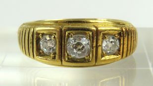 A later 19th or early 20th century three stone dia
