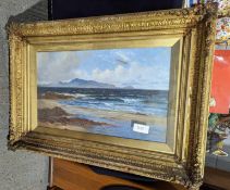 RICHARD WANE (1852 – 1904) – Rocky coastal scene w