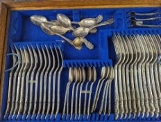 A large Mappin & Webb canteen of silver, silver-p