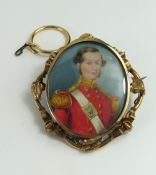 An interesting 19th century portrait pendant, the