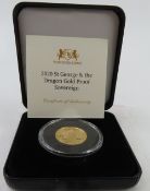 Elizabeth II 2020 gold proof sovereign, George & D