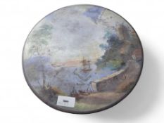 A 20th century painting on metal, probably contine