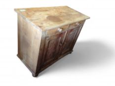 A 20th-century small pine dresser base