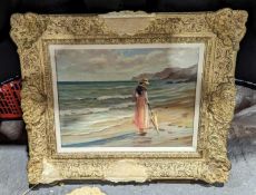 F. Serra (Spanish 20th Century) - Woman standing o
