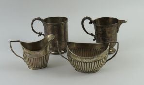 Victorian silver christening mug, by Martin, Hall