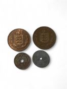 A small quantity of foreign coins, mainly early 20