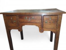 An oak lowboy