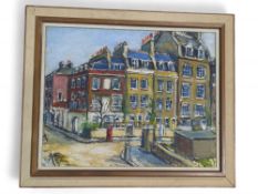 R Beaver (20th Century) - Continental street scene