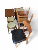 A collection of mid-century furniture, including s