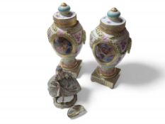A pair of late 19th Century Continental porcelain