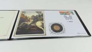 Elizabeth II 2020 gold proof sovereign on cover an
