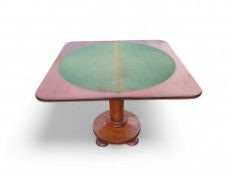 A 20th-century mahogany folding card table