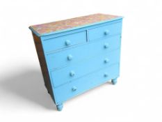 A 20th-century pine chest of drawers