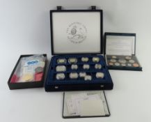 A partial set of commemorative coins for the Queen