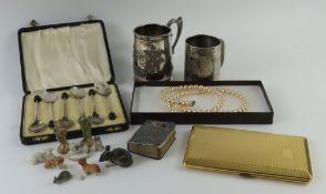 Edwardian silver christening mug, by Joseph Gloste