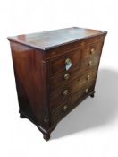 A late-Victorian mahogany chest of drawers