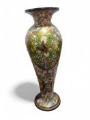 A large Kashmiri papier mache vase painted with pa