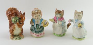 Four Beswick porcelain figures of Beatrix Potter f