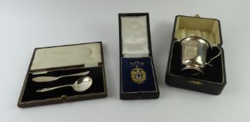 Silver parcel gilt and enamel Mayor pendant, the r