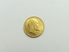 A 1906 full sovereign, 8g gross
