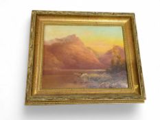 D Saunders (late 19th Century) - Highland scene wi