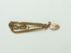 A 9ct rose gold double row bracelet, comprised of